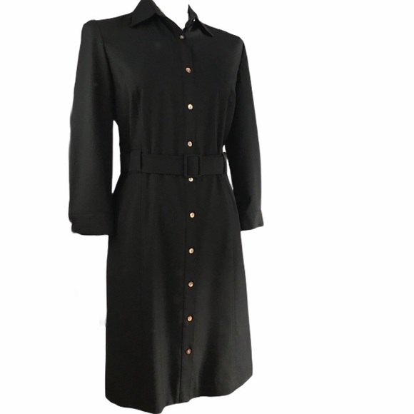 J. McLaughlin Shirt Dress Black, Long Sleeve